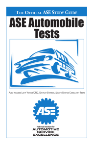 ASE Automobile Tests Study Guide