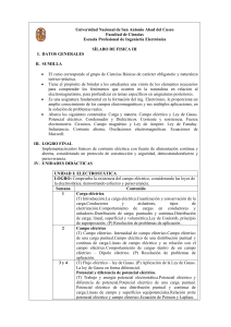 Sílabo Física III - Ingeniería Electrónica