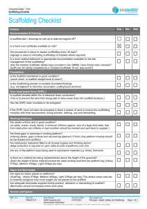 Scaffolding Checklist