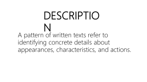 Descriptive vs Narrative Text Patterns