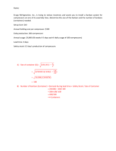 Kanban System Calculation Worksheet