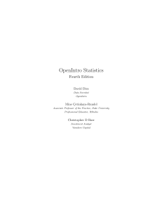 OpenIntro Statistics Textbook, Fourth Edition