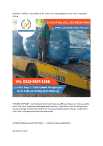 4AMANAH!  WA 0812-9627-2689 Jual Bio Septic Tank Untuk Penginapan Kuta Selatan Kabupaten Badung .