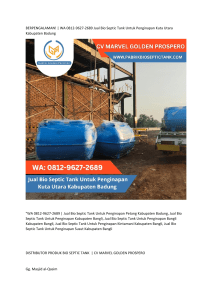 5BERPENGALAMAN!  WA 0812-9627-2689 Jual Bio Septic Tank Untuk Penginapan Kuta Utara Kabupaten Badung .