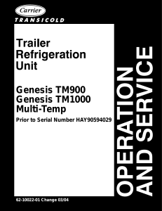 Genesis TM900/TM1000 Operation & Service Manual