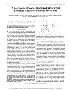 Low-Noise Switched-Capacitor Filtering Technique