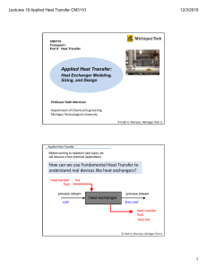 Applied Heat Transfer: Heat Exchanger Modeling