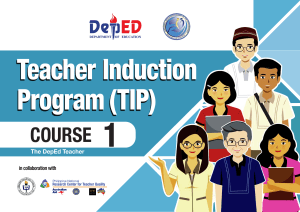 Teacher Induction Program Course 1: The DepEd Teacher