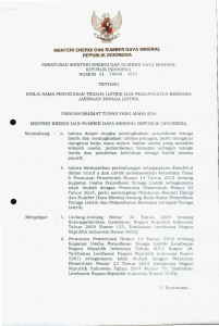 Peraturan Menteri ESDM No. 01/2015