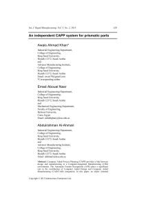 CAPP System for Prismatic Parts: Feature Recognition & CAD/CAM