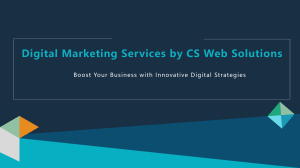 Digital Marketing Services by CS Web Solutions 