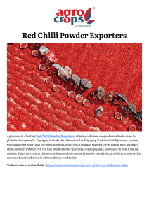 Red Chilli Powder Exporters