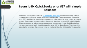 Fix QuickBooks Error 557: Simple Solutions Guide