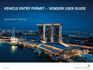 Vehicle Entry Permit - Vendor User Guide