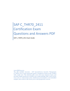 SAP C_THR70_2411 Certification Exam Questions and Answers PDF