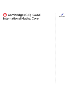 IGCSE Maths: Types of Numbers, Multiples, Factors, Primes