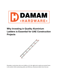 Why Investing in Quality Aluminium Ladders is Essential for UAE Construction Projects