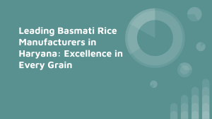 Leading Basmati Rice Manufacturers in Haryana  Excellence in Every Grain