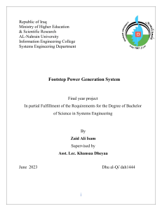 Footstep Power Generation System Project