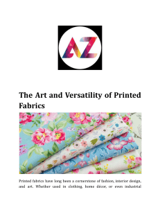 Printed Fabrics: History, Techniques, and Applications