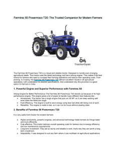 Farmtrac 60 PowerMaxx Tractor Overview and Pricing Details On TractorGyan