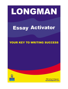 Longman Essay Activator - Your Key to Writing Success (Longman) (Z-Library)