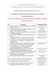 Individual loyiha 1 mavzulari 022-21 SKIo&#039; (2) (3)