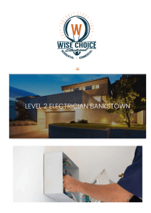 Level 2 Electrician Bankstown | Wise Choice Electrical