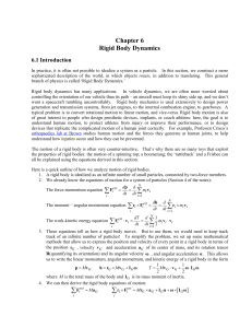 Rigid Body Dynamics: Textbook Chapter