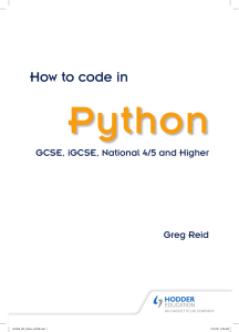 How to Code in Python: GCSE, iGCSE, National 4/5