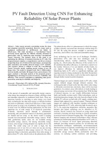 PV Fault Detection Using CNN