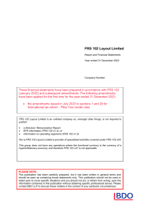 FRS 102 Layout Limited Financial Report 2023