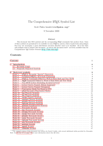 The Comprehensive LaTex Symbol List