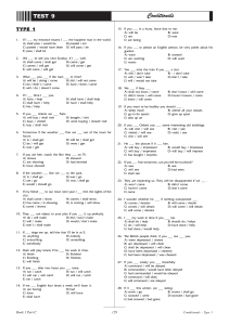 conditionals test and answers