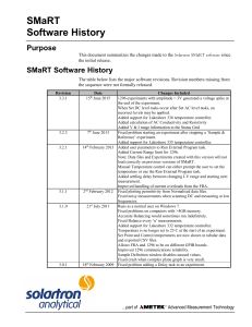 SMaRT v3-3-1 History