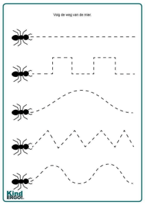 Ant Tracing Worksheet for Kids