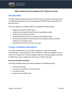 AWS Certified Cloud Practitioner (CLF-C02) Exam Guide