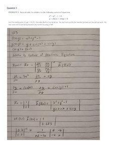 Nonlinear Equations Problem Set