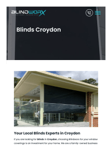 Blinds Croydon: Custom Window Coverings & Outdoor Blinds