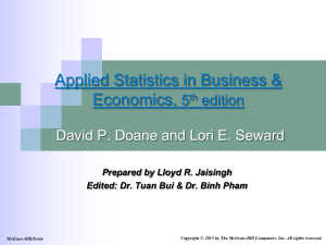 Applied Statistics in Business & Economics Textbook