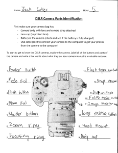 DSLR Camera Parts Identification Worksheet