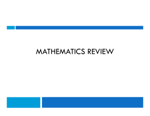 1 Mathematics Review