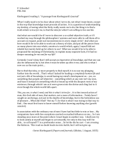 Kierkegaard Journal Excerpt: Self-Discovery & Truth