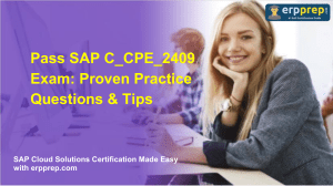 Pass SAP C_CPE_2409 Exam: Proven Practice Questions & Tips