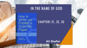  Chapters 31, 32, 33 of "how to write and publish a scientific paper"