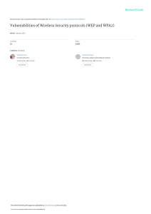 WEP & WPA2 Wireless Security Vulnerabilities