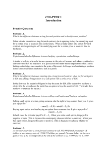 Financial Derivatives Practice Questions