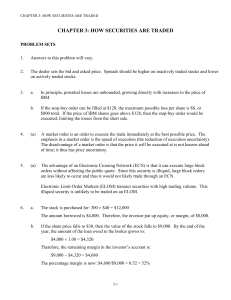 Securities Trading Problem Set