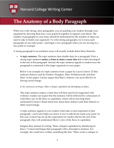 Anatomy of a Body Paragraph: Writing Guide