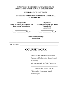 Online Bookstore Coursework: Information Systems Project